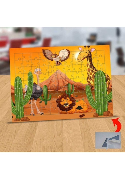 Çölde Vahşi Hayvanlar 99 Parça Puzzle Yapboz Tablo-1308-19571