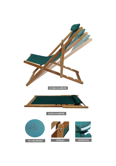 Ahşap Katlanabilir Taşınır Şezlong. Plaj, Bahçe, Teras, Balkon Şezlongu. Krem Çok Renkli Ahşap Katlanabilir Taşınır Şezlong. Plaj, Bahçe, Teras, Balkon Şezlongu. Krem Çok Renkli
