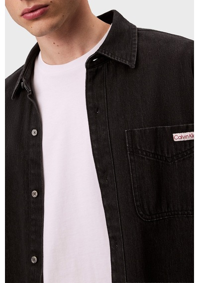 Calvin Klein Erkek Kot Gömlek Lv04rd765g 57l Siyah SİYAH