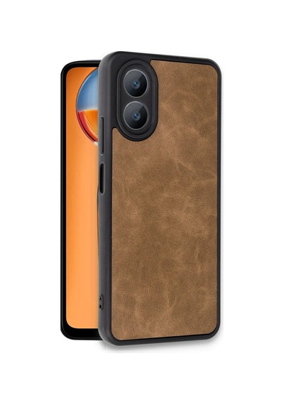 Newface - 63 - Oppo A38 Kılıf Aras Deri Kapak - Csmo-tex - - Taba