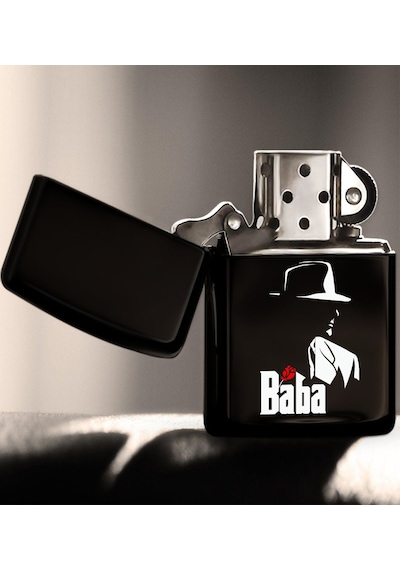 Bk Home Godfather Baba Tasarımlı Renkli Baskılı Benzinli Siyah Me N11.268