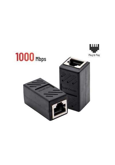 4608 Cat5 6 Dişi Kablo Ekleyici Uzatma Uzatıcı Rj45 Ek Birleştirici Ara Adsl Gigabit