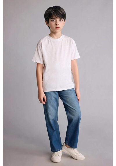 Defacto Straıght Fıt Düz Paça Jean Pantolon Erkek Çocuk B5740a826smnm28 Mavi-nm28