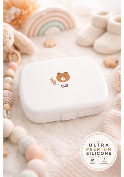 Tgm Baby Ultra Premium Silikon Tavşan Eldiveni Diş Kaşıyıcı Özel Taşıma Kablı Açık Mavi