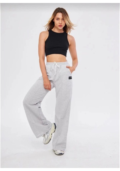 Ramımse İki Iplik Bol Paça Eşofman Pantalon - Gri Gri