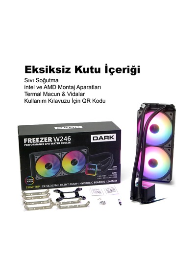 Dark Freezer W246 Rgb 240mm Cpu Sıvı Sogutma 240 MM