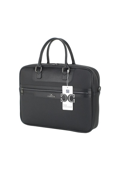 Case Club 2208 Evrak Çantası 15.6 İnç Laptop Bölmeli Omuz Askılı Siyah
