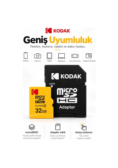 Kodak Class 10 32 Gb Mıcro Sdhc Hafıza Kartı