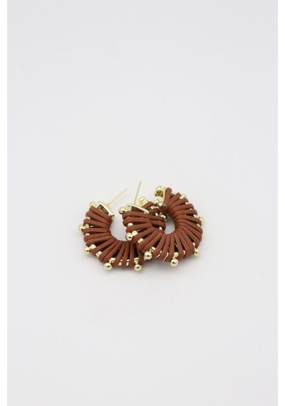 Çelik Küpe 14 K-17203 30mm Çok Renkli