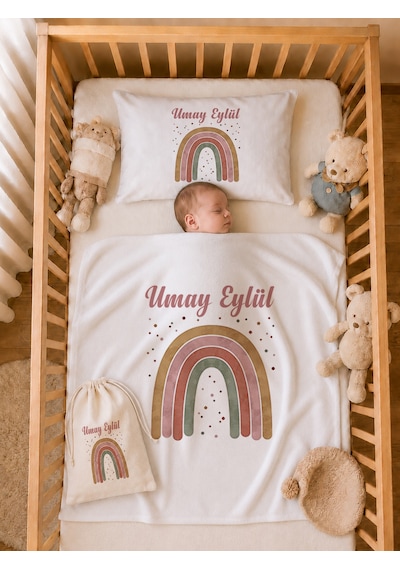 Pia Baby Kız Bebek İsimli Hastane Çıkışı 6 Parça Tulum Şapka Eldiven %100 Pamuk Hediye Seti 1107tybk0x Krem