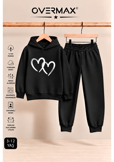Overmax Çift Kalp Baskılı Çocuk Kapüşonlu Sweatshirt Eşofman Takımı 3-12 Yaş Siyah Üst-siyah Alt - 923598938 Siyah Üst-siyah Alt Overmax Çift Kalp Baskılı Çocuk Kapüşonlu Sweatshirt Eşofman Takımı 3-12 Yaş Siyah Üst-siyah Alt - 923598938 Siyah Üst-siyah Alt