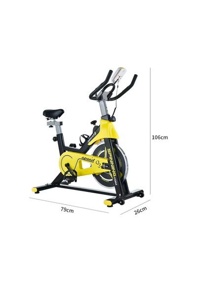 Kondisyon Bisikleti Spor Koşu Egzersiz Bisikleti Spin Bike Dikey Ev Bisikleti Q3 Sarı Tek Ebat Genel