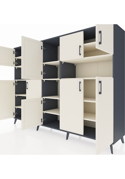 Hyperion Dolap 14 Raflı 10 Kapaklı 220x44x163 Antrasit-aytaşı Antrasit-aytaşı Hyperion Dolap 14 Raflı 10 Kapaklı 220x44x163 Antrasit-aytaşı Antrasit-aytaşı