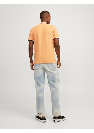 Jack & Jones Jack&jones Paulos Erkek Turuncu Klasik Yaka Polo Tişört 12136668-ICE Turuncu