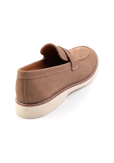 Bambi Kum Hakiki Deri Erkek Loafer Ayakkabı E01547010701 Kum