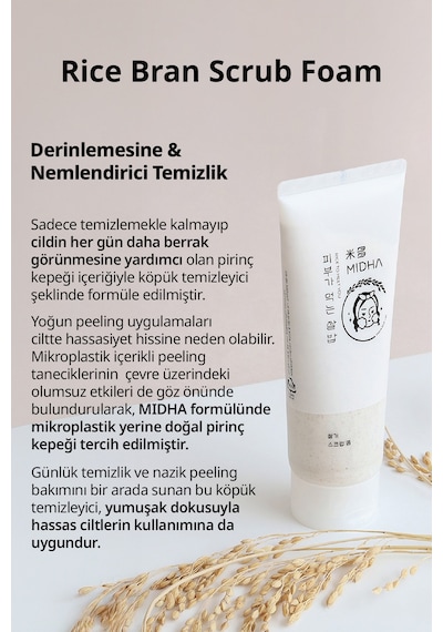 Makyaj Temizleme Yağı & Temizleme Köpüğü İçeren 2 Adımlı Set Mıdha Rice 2 Step Cleansing Duo Set