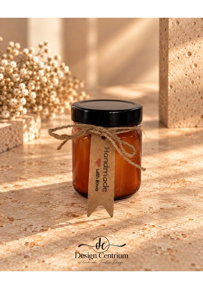 Amber Elegance Amber Kokulu %100 Soya Aromaterapi Wax Mum-200cc Kahverengi