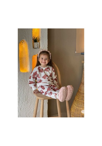 Veramoni Ayıcık Baskılı Uzun Kollu Çocuk Alt Üst Ikili Takım Unisex Kahverengi. Veramoni Ayıcık Baskılı Uzun Kollu Çocuk Alt Üst Ikili Takım Unisex Kahverengi.