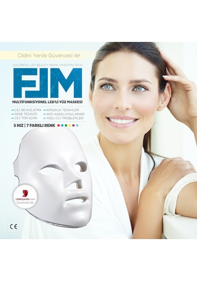7 Işikli Mültifonksiyonel Led'Li Cilt Bakım Maskesi Led Maske