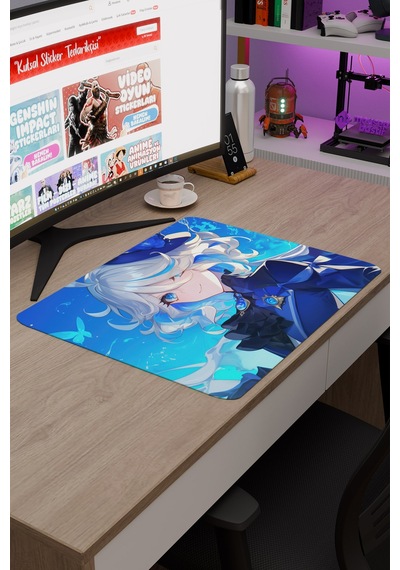 Furina Genshin Impact Anime Gacha V4 - 48x40 Xl Gaming Mouse Pad Fare Altlığı