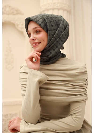 Silk Home Olinda Eşarp 48004-81 Yeşil Gri, Lacivert