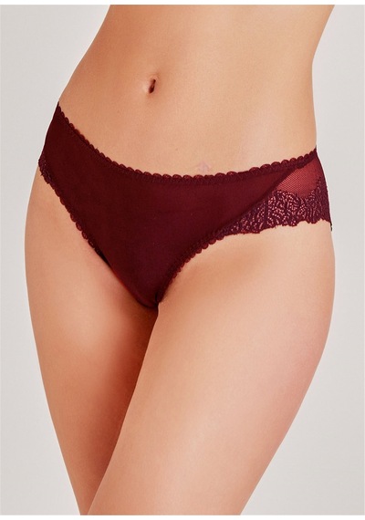 Magic Form 312 Arkası Dantelli Normal Külot-bordo Bordo