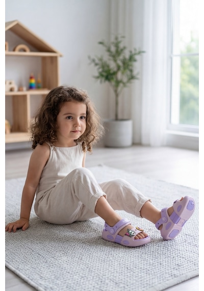 Supernova Ultra Konfor Çift Tabanlı Ortopedik Bebek Ve Çocuk Sandalet Terlik 25-36 Beden Lila Supernova Ultra Konfor Çift Tabanlı Ortopedik Bebek Ve Çocuk Sandalet Terlik 25-36 Beden Lila