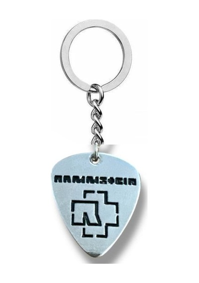 Rammstein Metal Grubu Pena Şeklinde Çift Taraflı Rock İşaretli Metal Anahtarlık