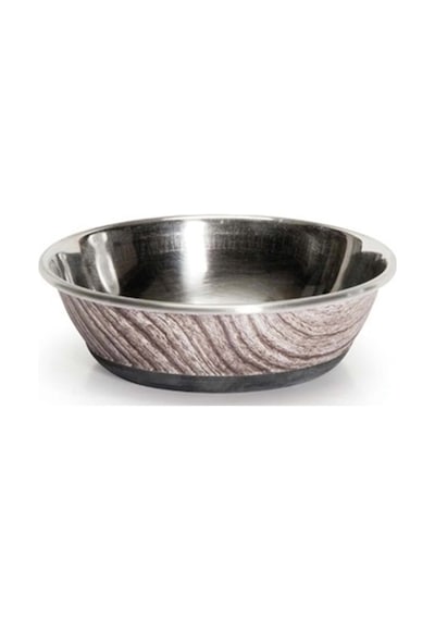 Camon Kübik Baskılı Çelik Mama Ve Su Kabı 350ml 13cm Kaymaz Tabanlı