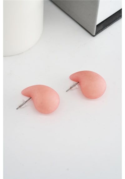 Kadın Vip Seri Su Damlası Model Küpe E. Pembe