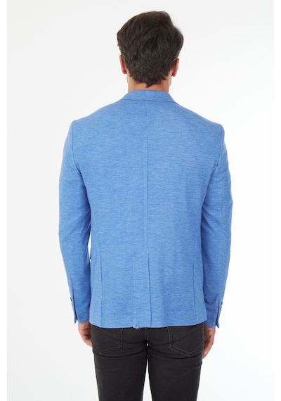 Sposo 5126 Dar Kalıp Yarım Astarlı İndigo Erkek Blazer Ceket İndigo