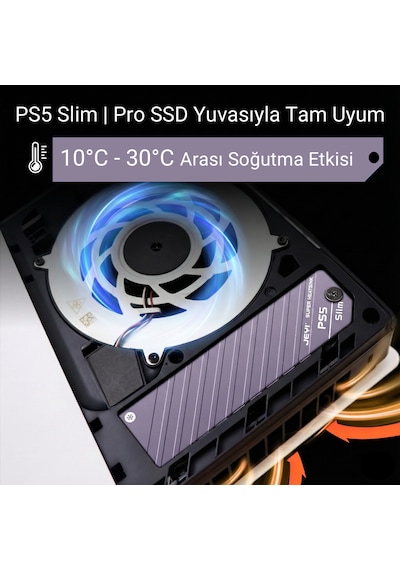 Jeyı Jeyı Ps5 Slim Ve Ps5 Pro Için M.2 Ssd Soğutucu Toz Korumalı Kapak Heatsink Slim-pro