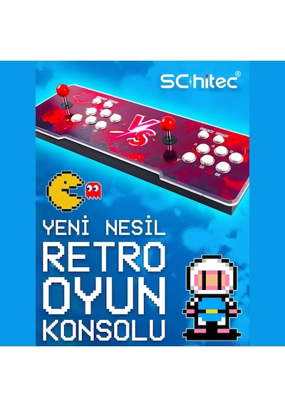 Schitec 4khd 3d Gamebox Arcade 48 Emülatörlü Oyun Konsolu Pandora Atari Makinası 50000 Oyunlu Tv Baglanan Habl1