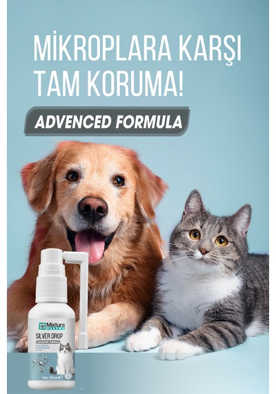 Mixtura Pharma Silver Drop Nano-gümüş Dezenfektan Damla Sprey Kedi Ve Köpek Temizleme Spreyi