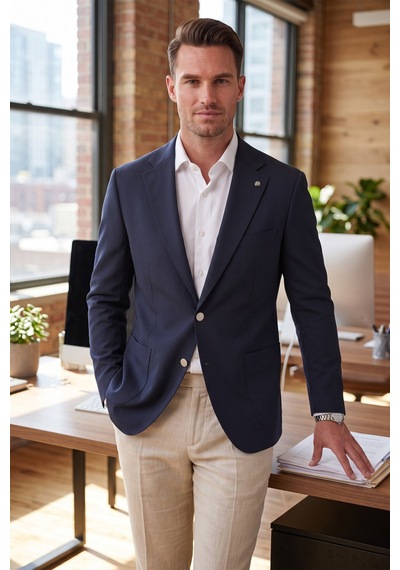 Rizzup Erkek Slim Fit Likralı Koyu Lacivert Blazer Ceket Metal Düğmeli Torba Cepli Spor Ceket 2600828 Rizzup Erkek Slim Fit Likralı Koyu Lacivert Blazer Ceket Metal Düğmeli Torba Cepli Spor Ceket 2600828