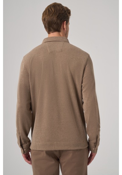 Morven Erkek A-kahverengi Trend Düğmeli Polo Yaka Sweatshirt 26ks063006401 A-kahverengi A.Kahverengi