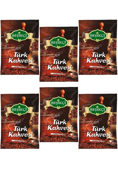 Beşikçi Türk Kahvesi 6 Adet X 100 Gr Kavrulmuş Öğütülmüş
