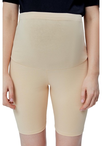 Luvmabelly Maternity 8028 Pamuklu Hamile Şort Tayt Ten