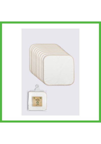 Vaveni Organik 28x28 10'lu Penye Mendil 90101 Ekru Renk: Ekru Arz