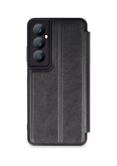 Newface - 790 - Realme C65 Kılıf Flip Cover - Csmo-tex - - Siyah Sıyah
