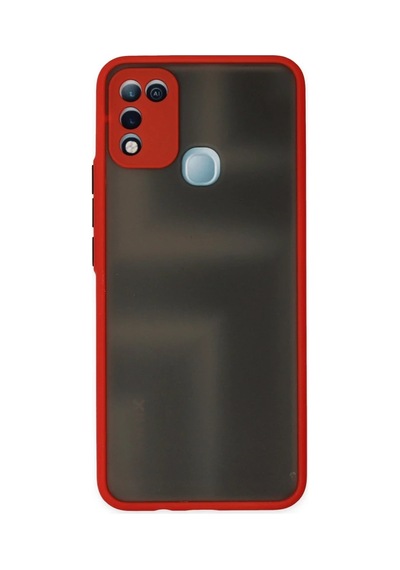 İnfinix Hot 10 Play Kılıf Montreal Silikon Kapak - Kırmızı 0.2M-Çok Renkli