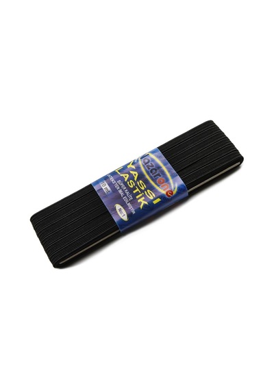Nazarone Yassı Lastik No:1 10 mt Siyah