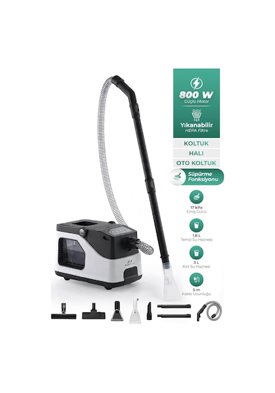 Ayrex Kt-503 Premium Koltuk & Halı Yıkama Makinesi 800w 17 Kpa