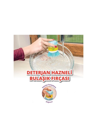 Evefix Deterjan Hazneli Bulaşık Fırçası
