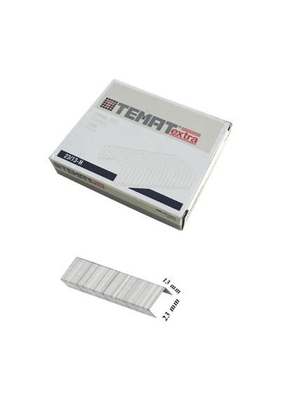 23/13 Zımba Teli Çelik Zımba Teli 1000 li 1 Paket 100 Sayfa Zımbalama Kapasitesi 23-13 Halı Zımba Teli