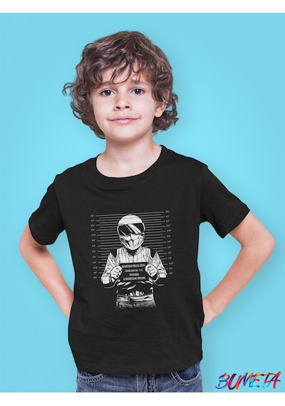 Bumeta Dunsfold Polis Departmanı Suçlu Çocuk Tişört T-shirt Siyah