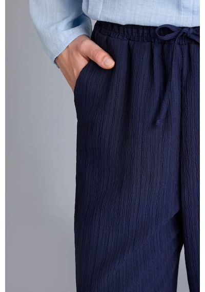 Defacto Regular Fıt Düz Paça Gofre Dokulu Pantolon H0551ax26spnv31 Lacivert-nv31