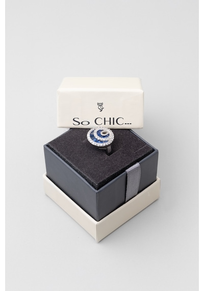 So Chic Yakamoz Rüyası 18 Ayar Beyaz Altın Kaplama Gümüş Yüzük Beyaz