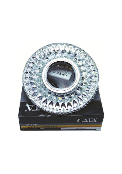 Cata Ct-6583 Kristal Led Çerçeveli Günışığı Cam Spot Kasası