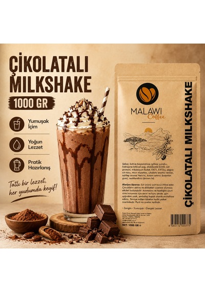 Malawı Coffee Çikolatalı Milkshake 1000gr 1 KG